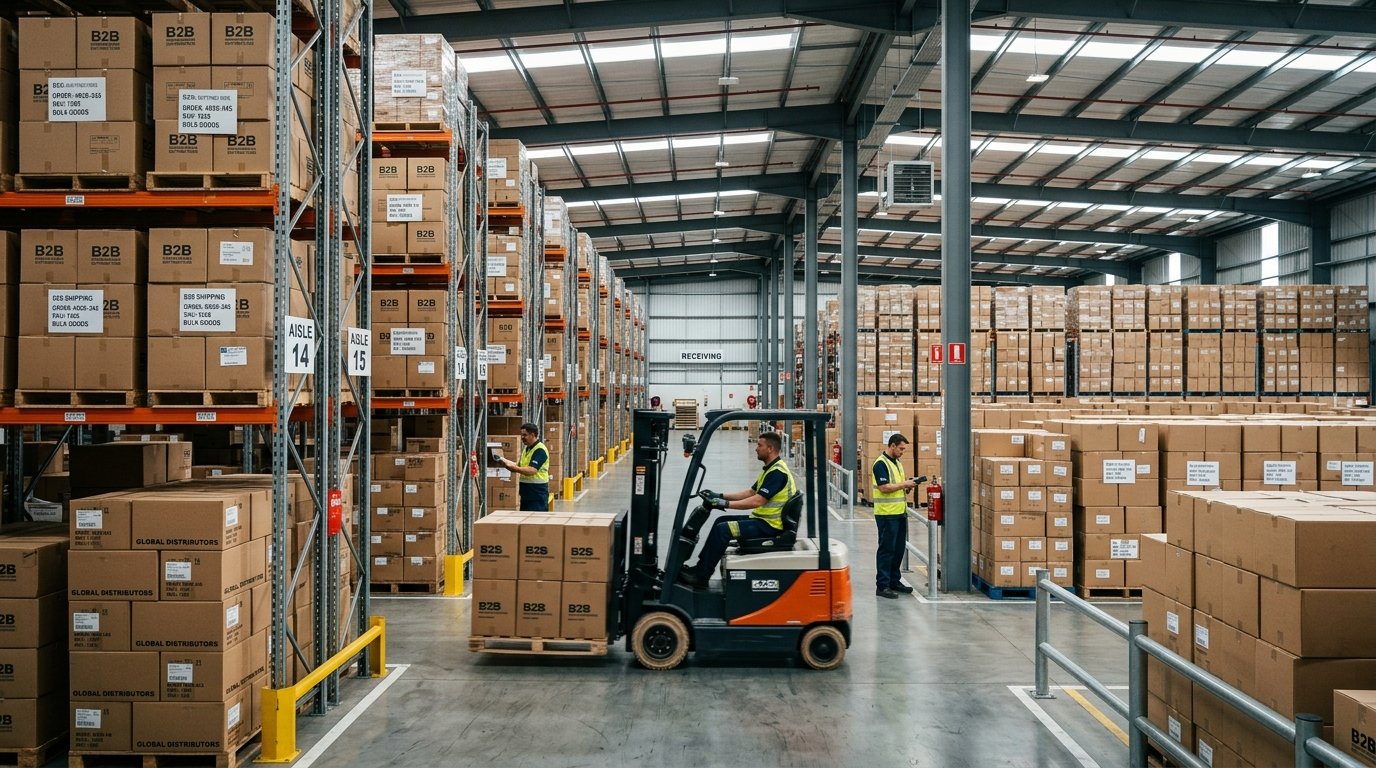 Guest Wholesales warehouse shelves